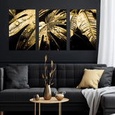 Tocco d'oro sulla tela Danza delle foglie d'oro | dimensioni diverse